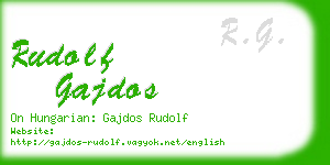 rudolf gajdos business card